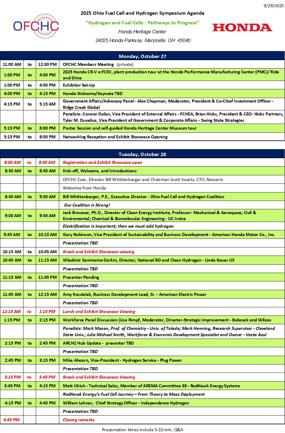 Symposium 2025 Agenda 9.29.25